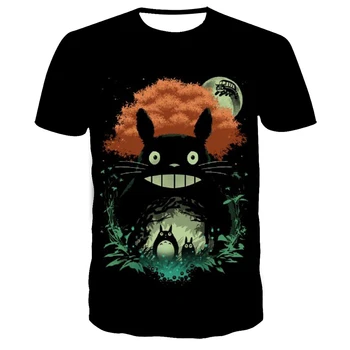 Nova Moda Cool Visoke Kakovosti T-shirt Moški Ženske Vroče 3d Tiskanja Totoro Tshirt Super Prosti čas Harajuku Kratka sleeved Majica