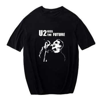 U2 rock band pismo, bombaž majica s kratkimi rokavi moški poletje vrhovi 2021 svoboden ulične letnik estetske majica s kratkimi rokavi moški oblačila harajuku