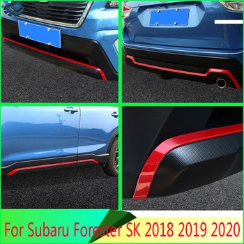 Za Subaru Gozdar 2018 2019 2020 Rdeča Stranska Vrata Line Okrasimo Telo Trim sprednji + zadnji odbijač dodatki zunanjost