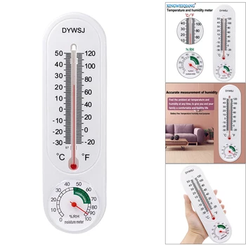 Plastični Termometer & Higrometer Ukrep Zaprtih Soba Vlažnost Merilnik Temperature za Sajenje Soba
