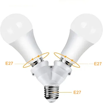 2v1 3In1 E27 LED Žarnica Žarnice Vtičnico Splitter Adapter za Nosilec Za Foto Studio Visoko Kakovostna Bela Barva LED Žarnice Vtičnico