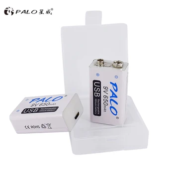 PALO 6f22 9v Polnilne Baterije Litij-9V Usb Baterija za Mikrofon Multimeter