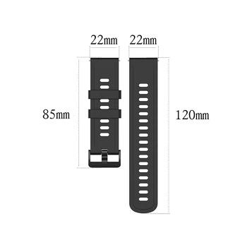 22 mm Silikonski Trak za Galaxy Watch 3 45mm Prestavi S3 Frontier/Klasični Športni Trak za Huawei Watch GT/GT 2 GT2 46mm Pro Zapestnica