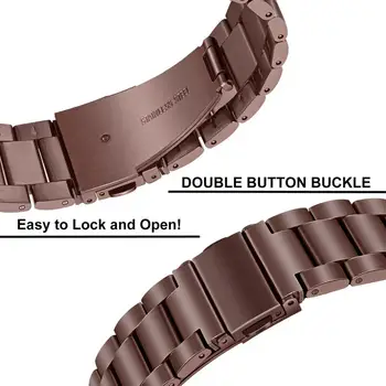 Trdnega Nerjavečega Jekla Watchband 20 mm 22 mm za Samsung Galaxy Watch 3 41mm 45mm Band Watch3 Hitro Sprostitev Trak Mystic Bronasto