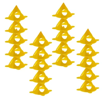 10/20pcs/Set Lesnoobdelovalnih Dodatki Lesa delovnih Orodij Slikarja Piramida Stoji Barve Orodje Trikotnik Barve Blazine Noge Rumena