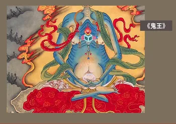 (po meri) Obraz gorenja duha Kralj portret, Avalokitesvara učlovečenja, Budistični svile poiščite slikarstvo