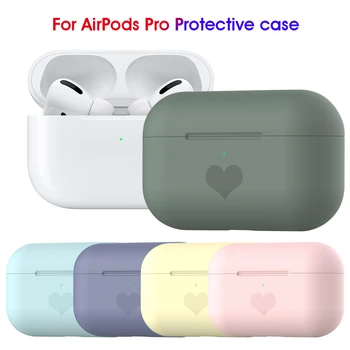 Mehki Silikonski Primerih Za Airpods Pro Polnjenje Coque Za Airpods 3 Srce Ljubezni Slušalke Primeru Za Apple Airpods Pro Zaščitni Pokrov