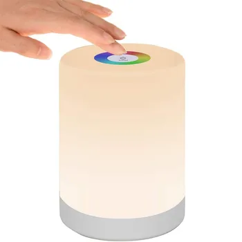 Zatemniti LED Dotik Noč Svetlobe Smart Dimmer nočno omarico Svetlobe USB Polnilne RGB Svetilka Za Otroke, Otroška Spalnica Razsvetljavo Darilo