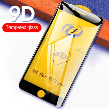 9D Ukrivljen Rob Polno Kritje Kaljeno Steklo Na Za iPhone 7 8 Plus Zaslon Zaščitno Steklo Za iPhone 7 8 6 6S Plus Film Primeru
