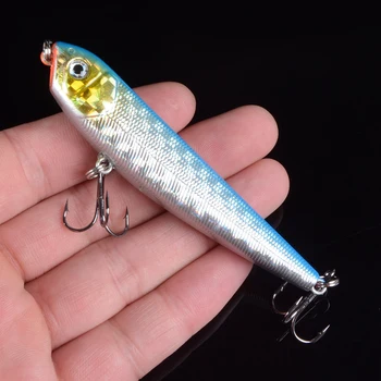 1pcs Top Vode Svinčnik Fishing Lure Wobbler Trde Plastike Umetne Površine Svinčnik Pisanec 8,5 cm 10g s 3D Oči za Crankbaits