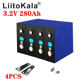 LiitoKala 3.2 v 280Ah 320Ah Polnilna Baterija Litij-Železo Fosfat Sončne Celice 12v 24v 36v Razred A Lifepo4 Celice brez Davka
