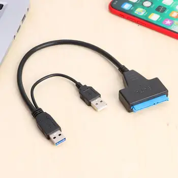 Visoke Hitrosti SATA Dvojni USB3.0 Kabel Bralnika za 2.5 inch SATA/HDD Primeru Navzdol Združljiv USB 2.0/1.1 Stabilno