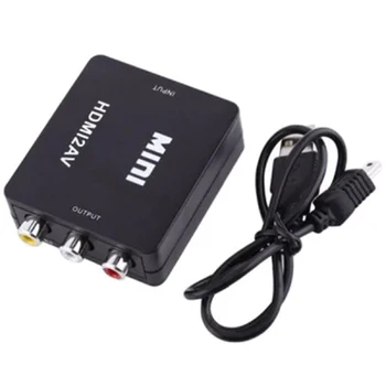 HDMI-združljiv Z AV Scaler Adapter HD Video Pretvornik Polje RCA AV/CVSB L/R 1080P Video HDMI2AV Podpira NTSC PAL