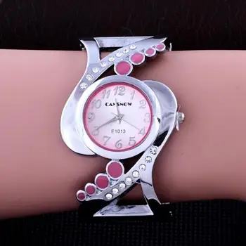 Nova Zasnova Ženske Bangle Ročno Uro Quartz Crystal Luksuzni Relojes Nosorogovo Modni Ženski Ure Vroče Prodaje Eleagnt Mujer Watch