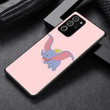 Disney Srčkan Dumbo Shockproof Pokrovček za Samsung Galaxy S20 S21 FE Ultra Lite S10 5G S10E S8 S9 Plus Črn Telefon Primeru