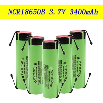 Prvotne NCR18650B 3,7 V 3400mAh 18650 Polnilna litijeva baterija za 18650 baterije + DIY niklja kos