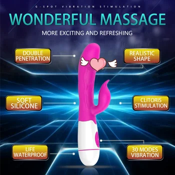 Močno G Spot Vibrator za Ženske Dvojno Vibracijsko Palico Realističen Dildo, Vibrator Erotično ProductsAdults Vagine, Klitorisa massager