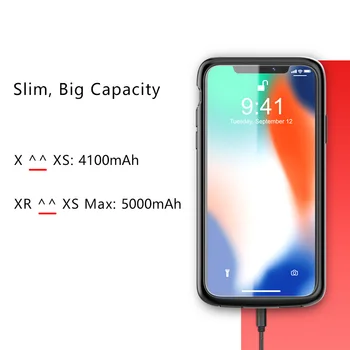 5000mAh Polnilnik Primeru Polnjenja Primeru Baterije, Ohišje Za iPhone X XS Max Moč Banke Za iPhone XR XS Baterije Primeru