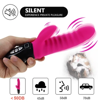 Sex Igrače za Ženske Rabbit Vibrator, Vibrator G-Spot Klitoris Stimulator Vaginalne Muco Massager Ogrevanje Odraslih, Igrače, Ženska Masturbacija
