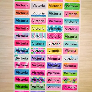 100 kosov Vode, ki so Dokaz Šoli Label Osebno Ime Nalepke Nalepke Multi Namen Pisane Multi Color