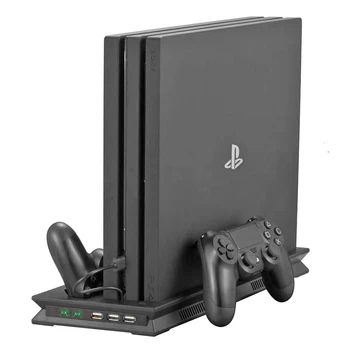 PS4 PRO Navpično Polnilnik Dock Postajo Hladilnik Za PS 4 Play Station 4 Palčko Hlajenje Polnjenje Stojalo Za Playstation 4 Pro Igre