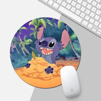 Stitch kawaii srčkan risanka Namizje Mousepad Desk Tabela Zaščito Igro Urad za Delo Krog Miško Mat pad XL Non-slip Laptop Blazine