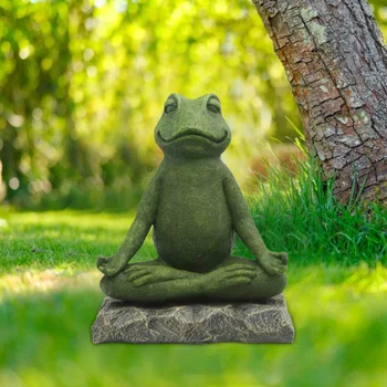 Smole Obrti Joga Žaba Meditacija Kip Bude, Office Home Dekoracijo Smešno Darilo Meditacija Živalske Figurice Tabela Okraski