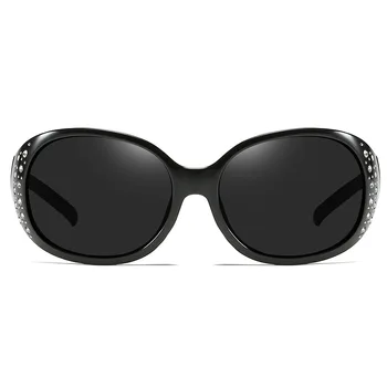 KUJUNY Velika Okrogla sončna Očala Ženske Polarizirana sončna Očala Z Diamanti Retro Mode Dame Prevelikih Očal Sunglass UV400