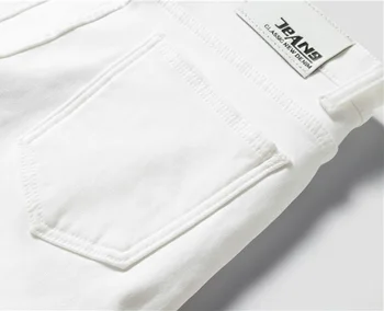 TANGYAXUAN 2019 Novih Moških Stretch Skinny Jeans, Moda za Priložnostne Slim Fit Traper Hlače Bele Hlače Moški blagovne Znamke Oblačil velikost 27-36