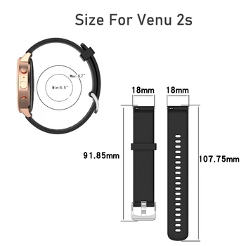 Pašček za zapestje Pašček za Garmin venu 2 2s Watch Band za Garmin venu 2 2s Silikonski Watchband Pasu Šport Zapestnica SmartWatch Dodatki