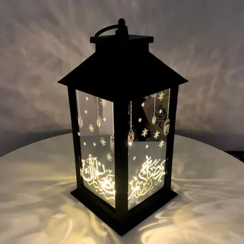 Nov Veter Luči Ramadana Svetilka LED Dekoracijo za Dom Scene Počitnice Darila Obrt Okraski Islam, Muslimanska Stranka EID Mubarak