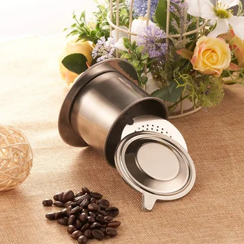 Vietnamski Phin Kave Kapljično Pokal Filter iz Nerjavečega Jekla Tradicionalnih Vietnam aparat za Kavo, Kava Piva Orodje za Pisarno, Dom