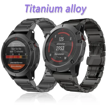 26 22 mm Titanove Zlitine Watchband za Garmin Fenix 6X 6 Pro Watch Hitro Sprostitev Easyfit Zapestje Traku Za Fenix 5X 5 Plus 3 3HR 935