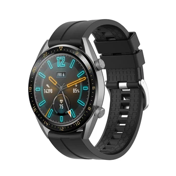 Za Huawei Watch GT 46mm Uradni Silikonski Trak Univerzalno Zaslon Širina 22 MM Watch Smartwatch Watchband Zamenjava Dodatki