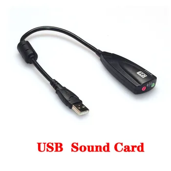 Zunanji USB zvočna Kartica 7.1 Adapter USB Na 3D-KANALNI Zvok Antimagnetic Audio Slušalke Mikrofon, 3.5 mm Jack Za Prenosni RAČUNALNIK Desktop
