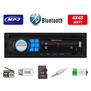1 DIN En Bluetooth Car Stereo Vodja Enote FM Avto Radio MP3 Predvajalnik, USB OGLAS AUX V