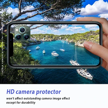 Objektiv kamere Mehko Kaljeno Steklo Zaščitnik Zaslon za iPhone 12 11 Pro X XR XS Max 7 8 Plus Anti Scratch Pregleden Zaslon Film
