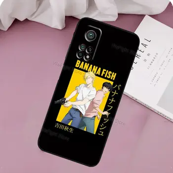 Banana Ribe Anime Risanke Primeru Za Xiaomi Mi Opomba 10 Lite Mi 9T 10T Pro Mi A3 10 Kritje Za POCO X3 F2 Pro F1 Primeru