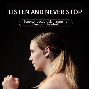 Kostno Prevodnost Slušalke Bluetooth-združljivo Brezžično Nepremočljiva Udobno Nositi Odprto Uho Kavelj Ne V uho Športne Slušalke