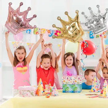 1/5pcs Zlato, Srebro Rose Gold Crown Princess Baloni Za Obletnico, Rojstni dan Dekoracijo Baby Tuš Aluminija Film Balon