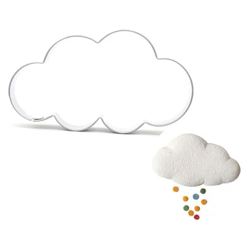 1pcs modelček Cloud-obliko Fondat Čokolade, Piškotov Plesni Piškotek Žig iz Nerjavečega Jekla Bakeware Orodja