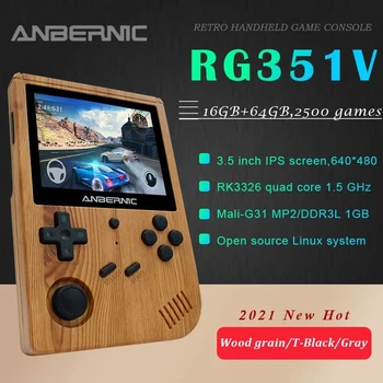 ANBERNIC Novo RG351V Retro Igre, ki so Vgrajene v 16G RK3326 Open Source 3,5-PALČNI 640*480 ročno igralno konzolo Emulator Za PS1 otrok Darilo