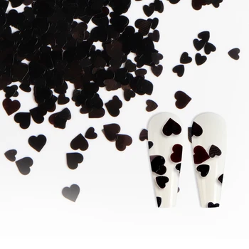 Ljubezen Srce Oblika Nail Art Bleščice Kosmičev 3D Pisane Sequins za Manikiranje DIY Drobne Rezine Nohtov Dekoracijo Kawaii Nohti Dodatki