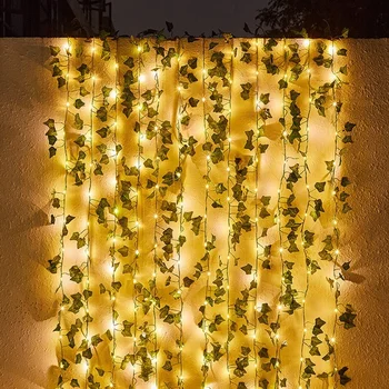 Vila Lučka Niz 50/100 LED Listov Garland Sončne Luči Božič Nepremočljiva Sončne Svetlobe Led, Zunanji Vrt Dekoracija Žarnice