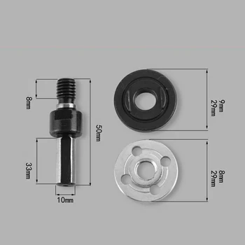 5pc 6/10 mm Električni Vrtalnik Pretvorbo Kotni Brusilnik klipnjača za Rezanje Disk Poliranje Kolo Kovin Ročaj Imetnik Adapter