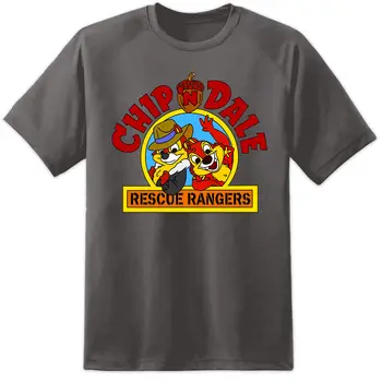 Čip N Dale Reševanje Rangers Retro Otroci Risanka TV Show 80 T Shirt Je ManCartoon majica s kratkimi rokavi moški Unisex Novo Modno tshirt