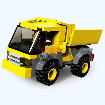 81pcs Smetišče Tovornjaki gradniki Srednja Velikost Mini Traktor gradniki Otroci Igrače Združljiv Mini Opeke