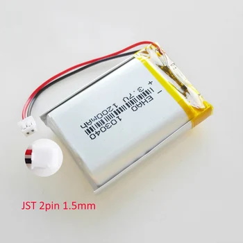 3,7 V 1200mAh 103040 Litij-Polimer LiPo Baterija za Polnjenje + joseph smith translation 2Pin 1.25/1.5/2.0/2.54 mm vtič Za MP3, GPS DVD mobile