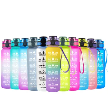 32oz Motivacijske Steklenico Vode s Časom Marker & Izmenljive Cedilo Flip Top Neprepustne BPA Free nestrupeno Šport Steklenica za Vodo