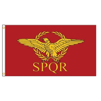Yehoy visi 90*150 cm Rimski Imperij Senat Ljudi Rimski Orel SPQR Zastavo